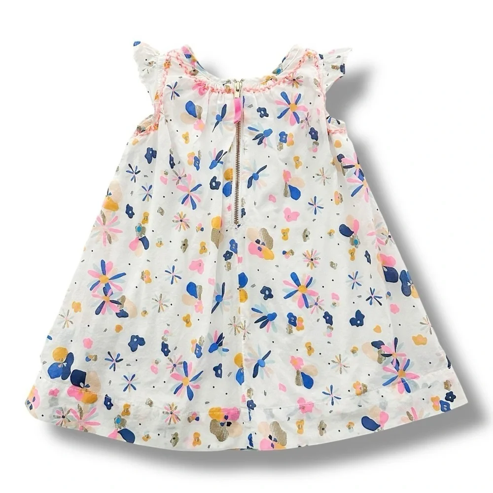 Egg by Susan Lazar | Pintucked Floral Baby Dress (12 mos) - Picture 2 of 7